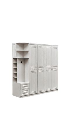Vestuário de madeira branco do armário embutido da anti deformação para o quarto Multiscene Dustproof