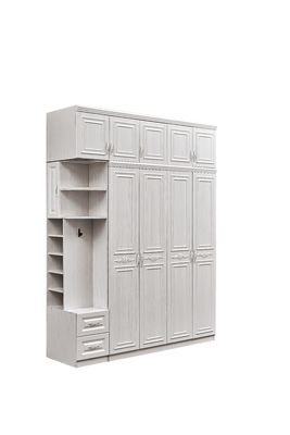Vestuário de madeira branco destacável de Multiscene para o quarto pequeno ajustável