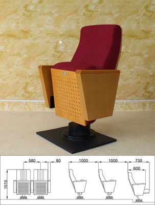 Cadeiras vermelhas antiestáticas do cinema de Multiscene, suporte de copo de dobramento da cadeira do cinema