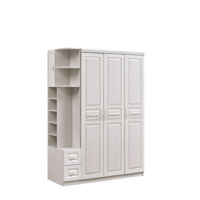 ODM Moistureproof construído no armário do quarto, armário embutido branco do comprimento 150cm com prateleiras