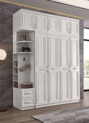 Vestuário de madeira branco destacável de Multiscene para o quarto pequeno ajustável