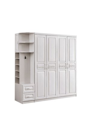 Vestuário de madeira branco Dustproof do armário embutido