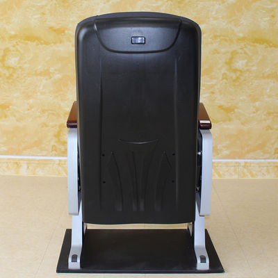 Cinema preto Hall Chairs Adjustable Moistureproof Antistatic do teatro do alto densidade