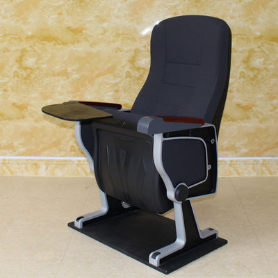 Cinema preto Hall Chairs Adjustable Moistureproof Antistatic do teatro do alto densidade