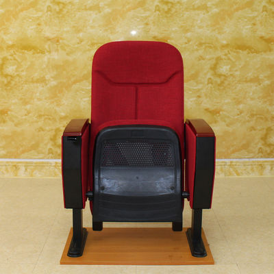 O cinema vermelho empilhável dobrável Hall Chairs With High Density moldou a espuma