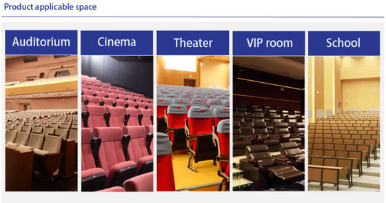 Dureza dobrável de Hall Chairs Anti Electrostatic Medium do cinema de 2 Seater