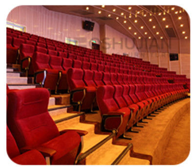 Dureza dobrável de Hall Chairs Anti Electrostatic Medium do cinema de 2 Seater