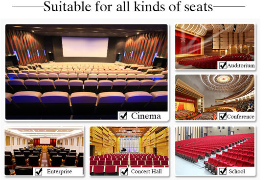 Dureza dobrável de Hall Chairs Anti Electrostatic Medium do cinema de 2 Seater